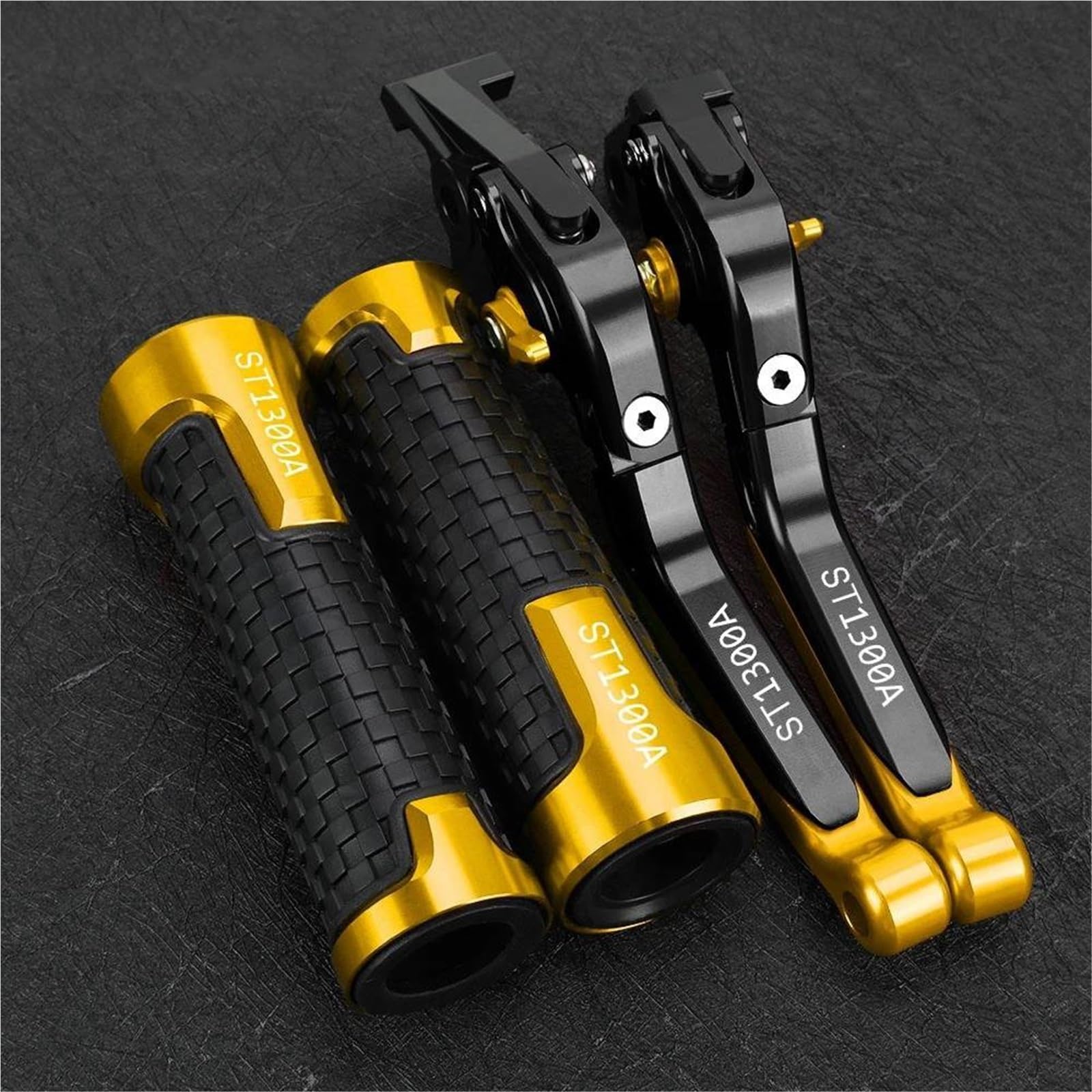 Tgvselpj Yellow Motorcycle Part 7/8" 22Mm Motorcycle Extendable Adjustable Clutch Brake Levers Controller Lever Handle For H-Onda St1300a St1300 A St 1300A 2003-2007(Yellow)