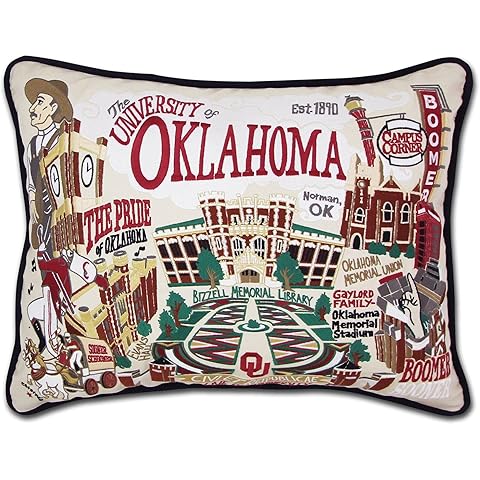 Catstudio University of Oklahoma Collegiate Embroidered Decorative Throw Pillow