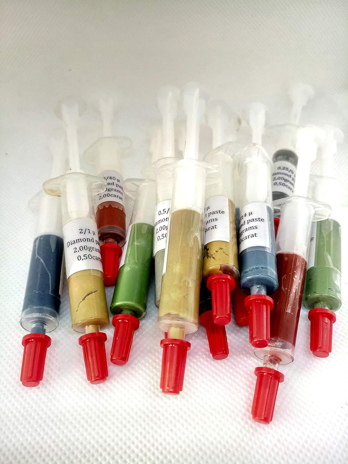 13pc x 2 Gram Diamond Paste Polishing Compound Increased Concentration 0.25-60μ
