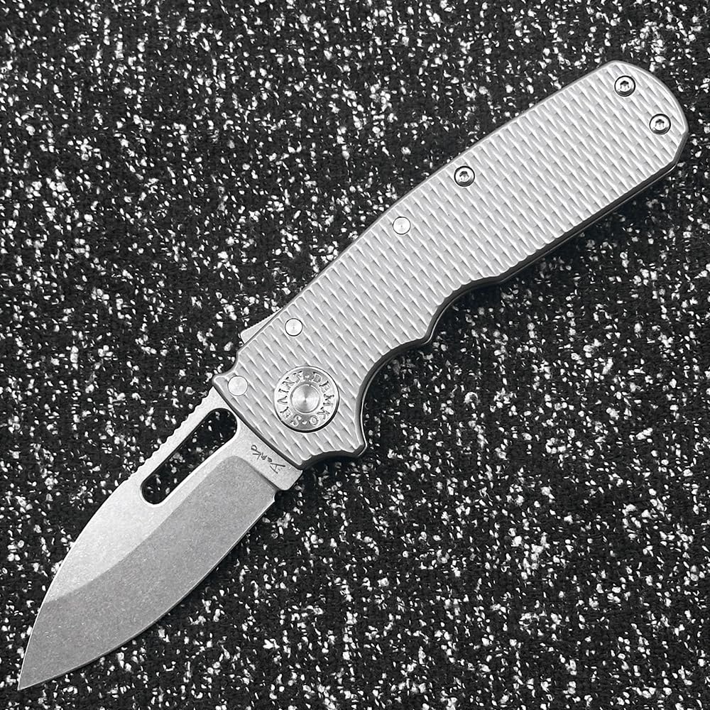 Andrew Demko Shark Cub Deep Carry Titanium Handle Knife (B)