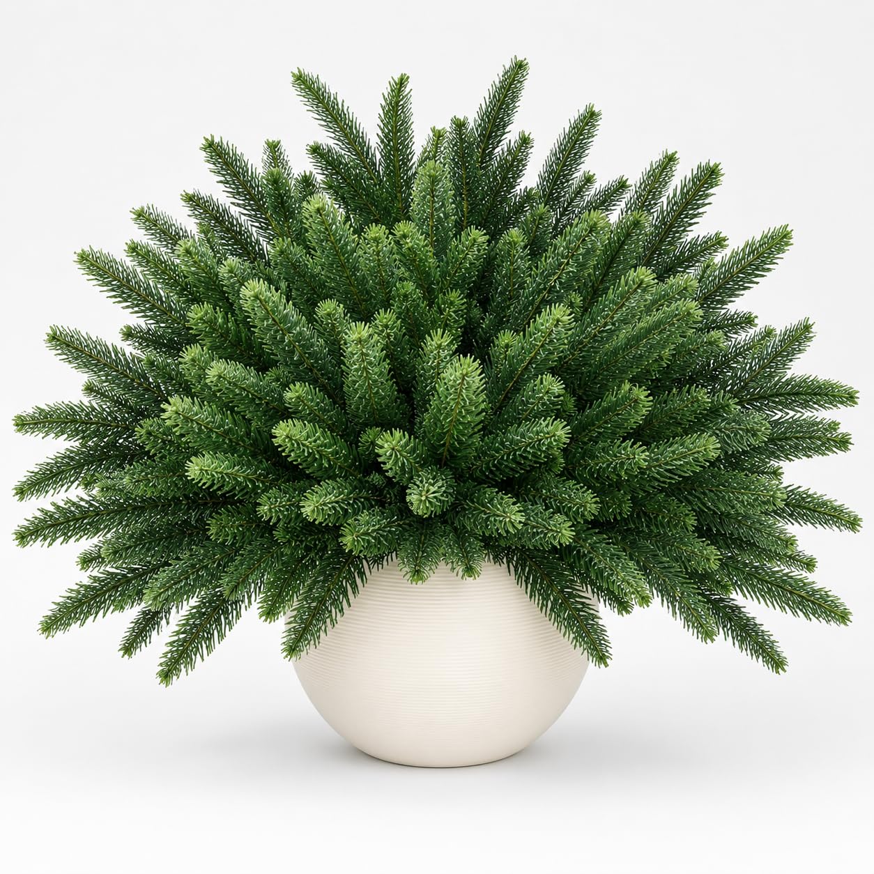 12 Bundles Artificial Pine Branches, Faux Christmas Cedar Greenery Stems | Real Touch Pine Picks for Vases Wreaths Garlands Holiday Arrangements