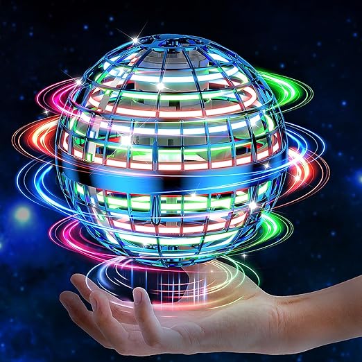 2025 AI Flying Orb Ball Toy, Cosmic Globe Boomerang Hover Ball Galactic Fidget Spinner, Cool Stuff Toys for 6 7 8 9 10 11 12+ Year Old Boys Girls Teens Indoor Outdoor Toys(Blue)