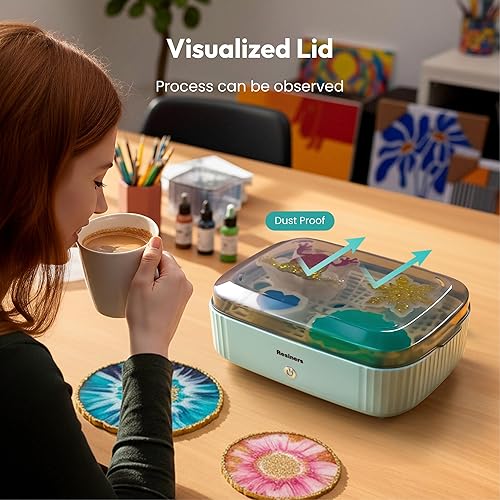 Miniatura 4 de Resiners Máquina de Curado de Resina con Bandeja Más Grande para Principiantes de Resina, Curado al Aire, Suministros de Resina de Curado Automático
