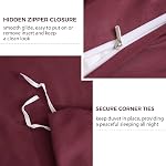 JSD Burgundy Duvet Cover Set Queen Size, 3 Piece 1 Duvet Cover with 2 Pillow Shams, Soft Brushed Microfiber Comforter Covers Zipper Closure | Soft Microfiber 3 Piece Duvet Cover with Zipper Closure, Duvet Not Included, Oeko-Tex Certified