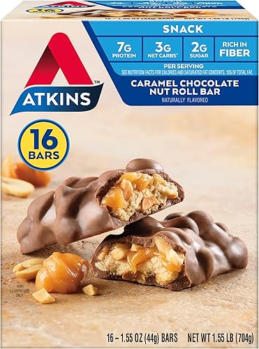 Miniatura 3 de Atkins Racimos de almendras de caramelo, sin gluten, altos en fibra, 0.04 oz de azúcar, 0.07 oz de carbohidratos netos, apto para dieta cetogénica,