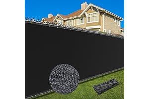 Durable 6X50FT Black Privacy Screen Fence