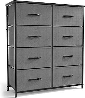 SMUG Dresser, Drawers Dresser for Bedroom Cabinet Organizers Wood Top Table Furniture with 8 Fabric Storage Drawers Chest Tower Unit, Chest of Drawers for Closet, Living Room, Hallway, Porch