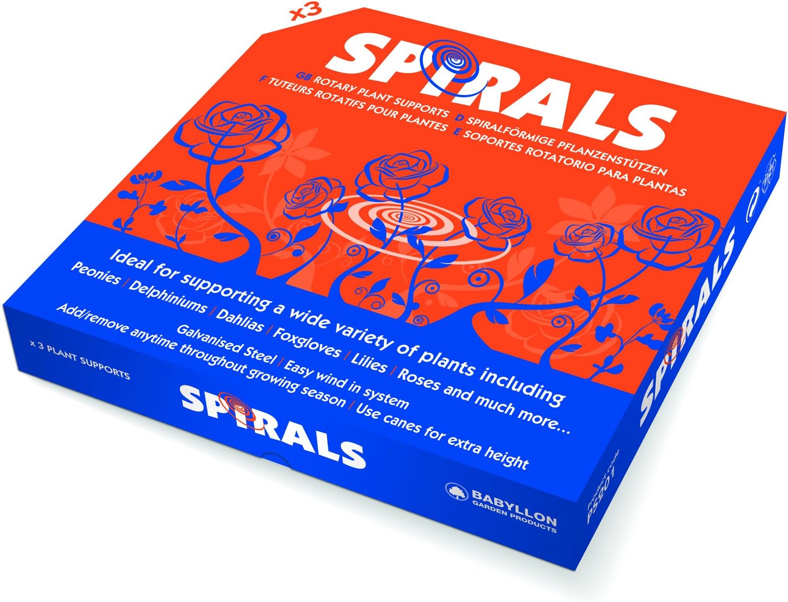 Spiral plant supports plant supports