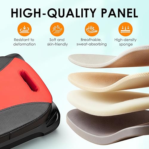 Miniatura 5 de FIAMERMOR 2025 AB Rueda de rodillos – Cuatro ruedas de soporte de codo rueda abdominal rebote automático quemar grasa abdominal pérdida de peso Rojo