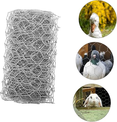 Miniatura 3 de MERRYHAPY Malla de alambre artística para proyectos de manualidades y cercas de aves de corral, malla de alambre de pollo galvanizada ligera para