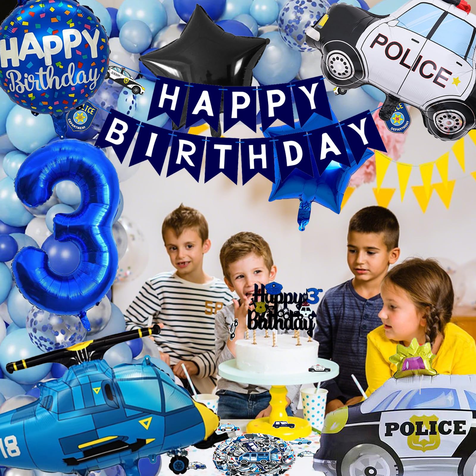 24 stuks schattige patrouille auto politie feest gunst traktatie dozen politie thema traktatie container papier snoep koekjes dozen politie partij decoraties voor verjaardag vieringen babyshower