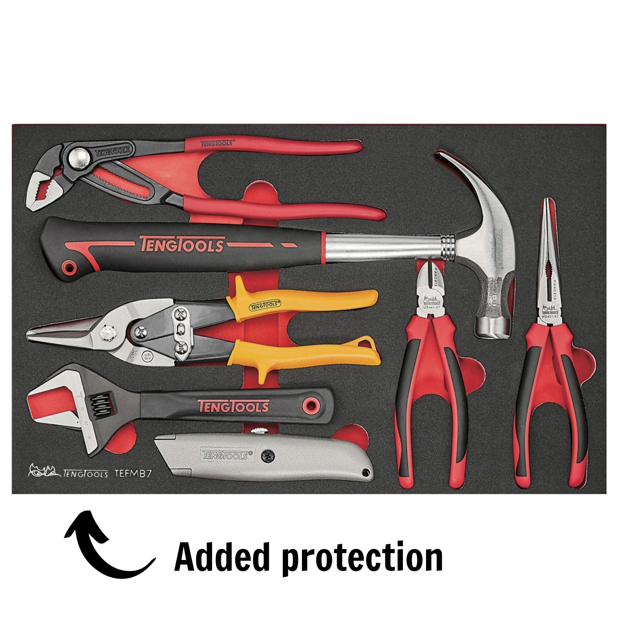 Teng Tools SCE1 - Kit di attrezzi da 118 pezzi, cacciavite, pinza, martello, chiavi e chiavi