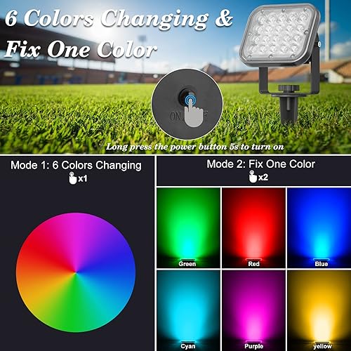 Miniatura 3 de Focos solares que cambian de color para exteriores, 20 focos LED solares de color IP65, luces solares para exteriores, impermeables,