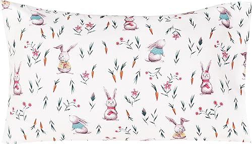 Miniatura 4 de Cute Bunny Like Flower & Baby Carrot - Juego de sábanas de 3 piezas, 100 % algodón, acogedor juego de sábanas individuales, sábana encimera, sábana