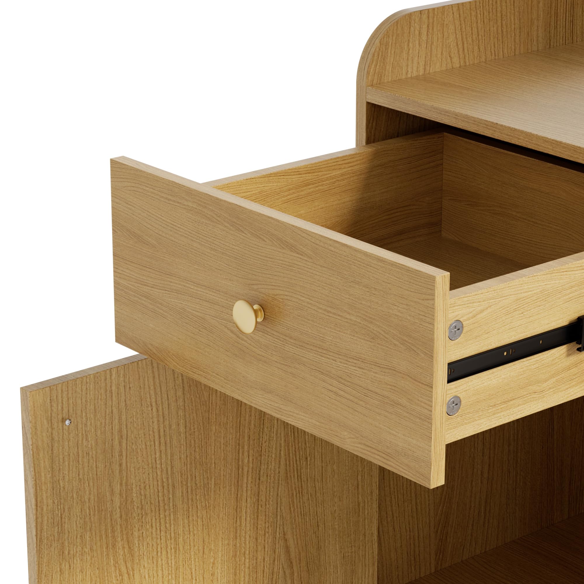 Perchero compacto con espejo, estante de entrada multifuncional, color madera, 105 x 38 x 180 cm, con ganchos ajustables, cajones y zapatero