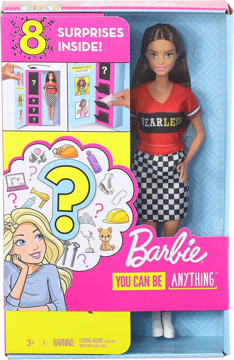 Barbie Doll with 2 Surprise Career Looks Featuring 8 Surprises, 3