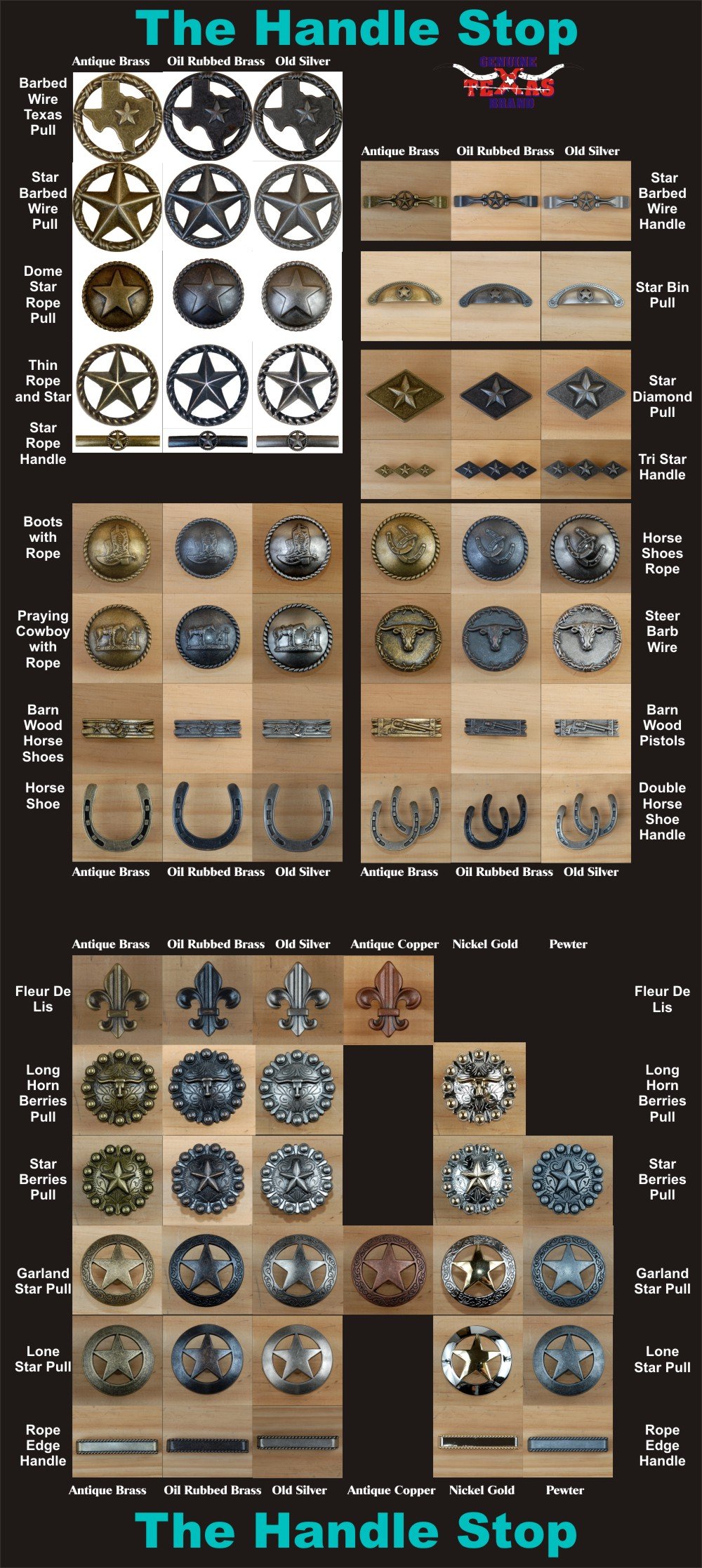 Set von 24 dünn Seil und Star Schublade Schrank ziehen oder Knopf, Western Southwest Texas Décor