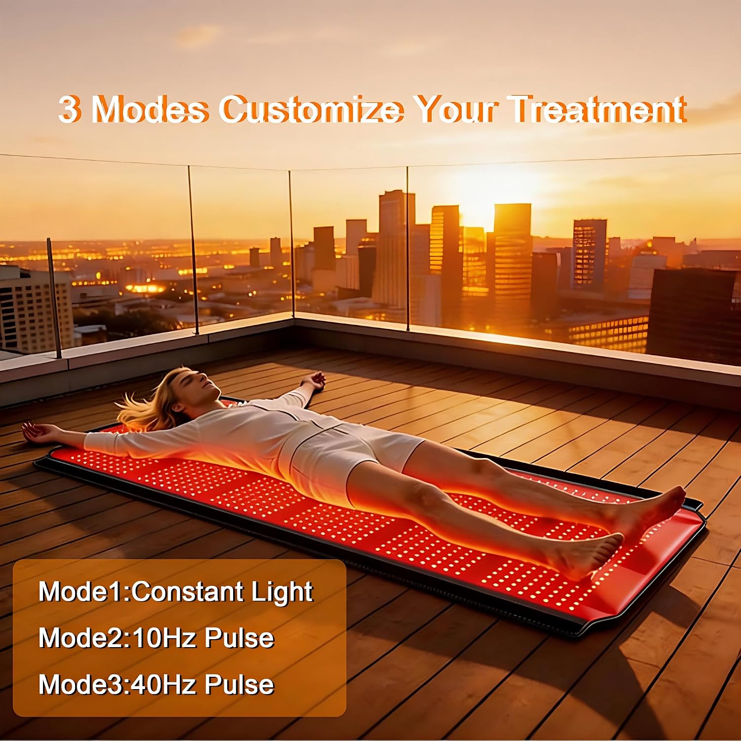 Red Light Therapy for Body, 74.8"*35.4" Whole Red Light Therapy Mat Full Body, 1260 LEDs redlight mat with 660nm & 850nm for Men, Women, Pets