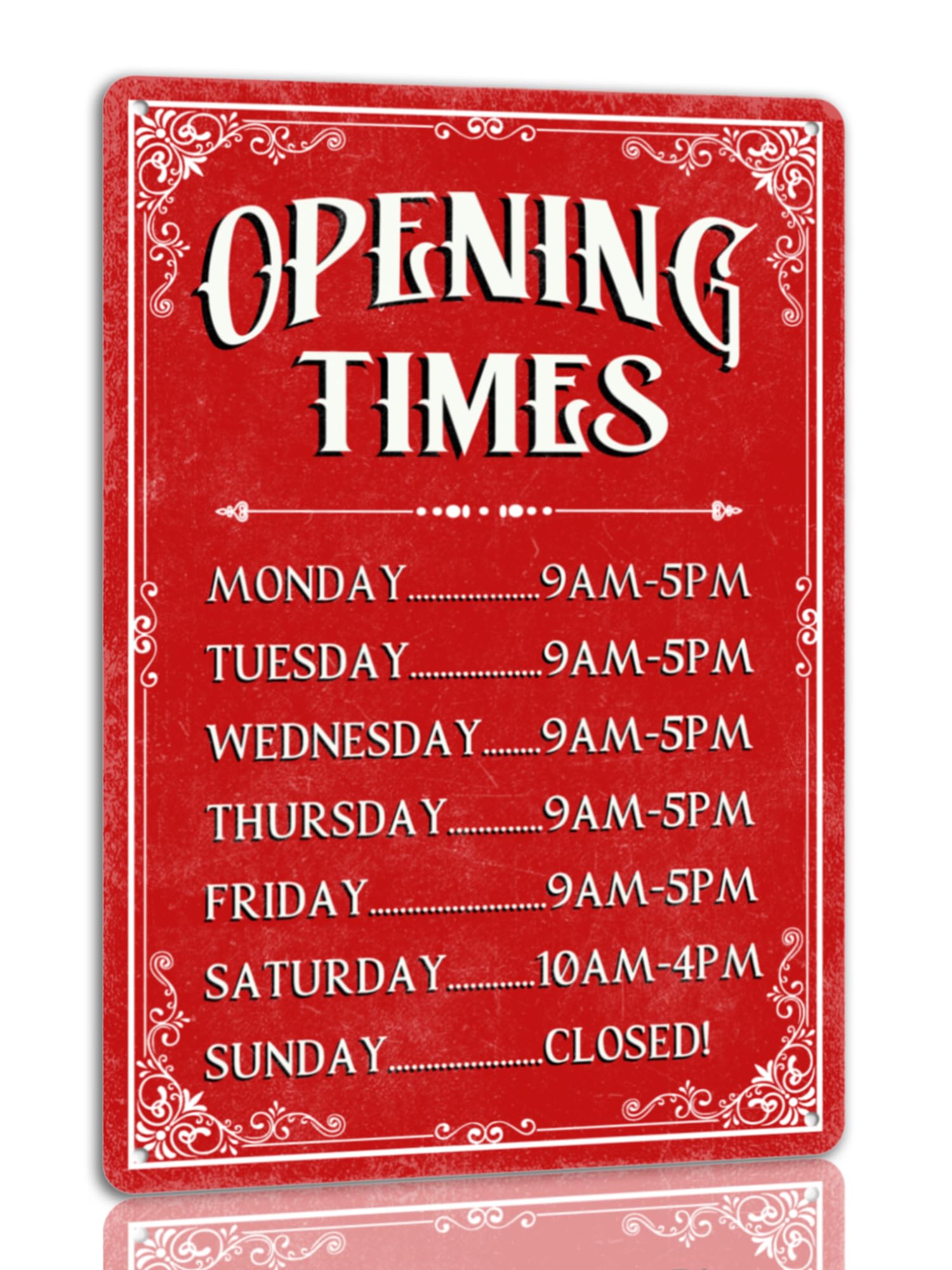 SMAZDFXX Opening Times Tin Sign Funny Christmas Metal Signs Retro Santa Sign Christmas Wall Art Decor For Home Cafe Shop 8"x12"