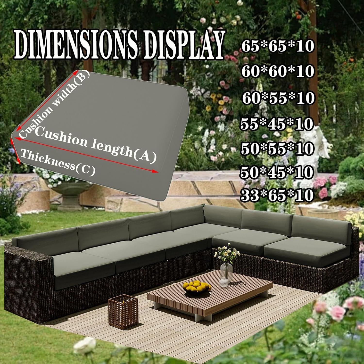 Amazon｜伸縮性のある屋外パティオソファクッションカバーセット 2個 55×45cm ライトブルー 交換用カバー ガーデンラタン家具クッション用  ジッパー付き｜インテリア オンライン通販 伸縮性のある屋外パティオソファクッションカバーセット 2個 55×45cm ブルーとホワイト ガーデンラタンクッションカバー ジッパ