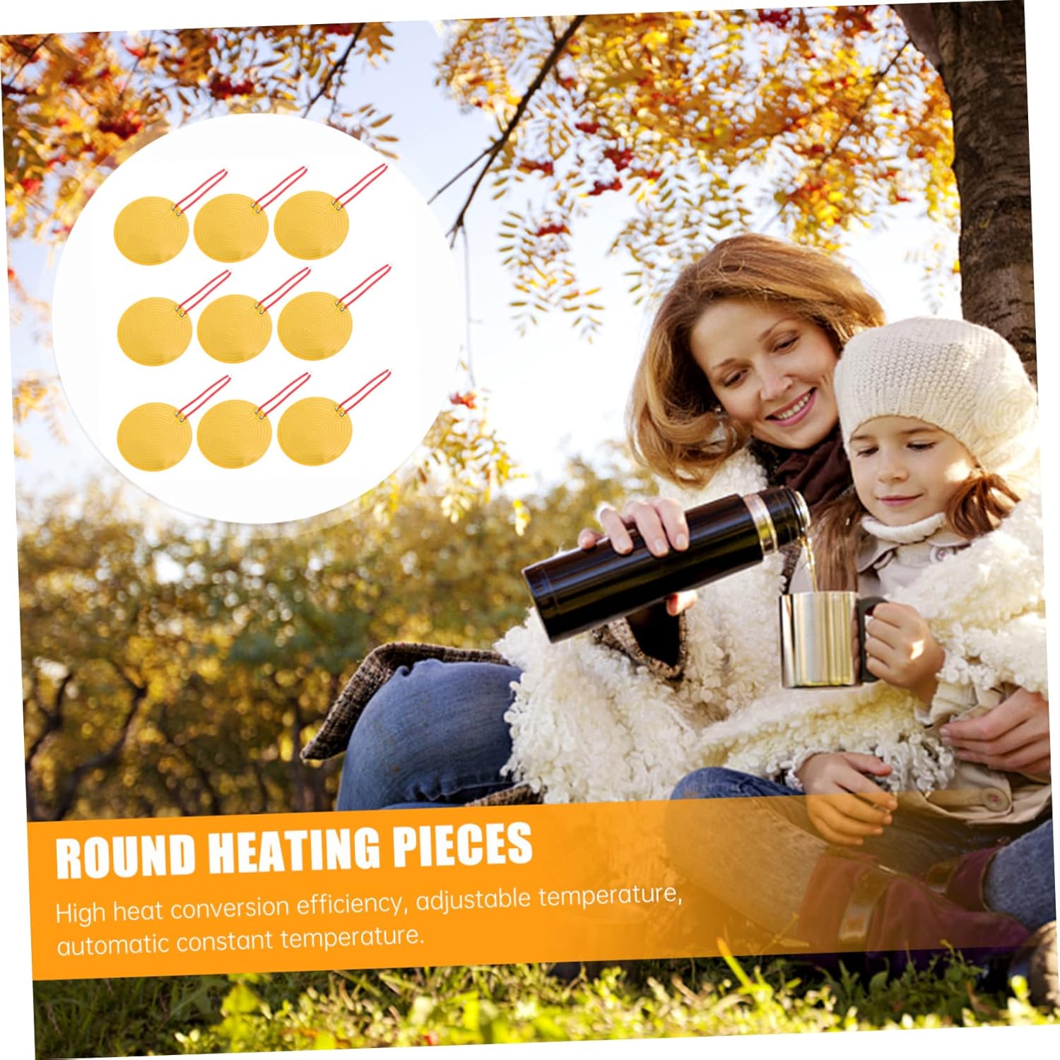 DOITOOL 50pcs Heating Film for Vacuum Cup Thin Pi Heating for Home Use for High-Temperature Resistant