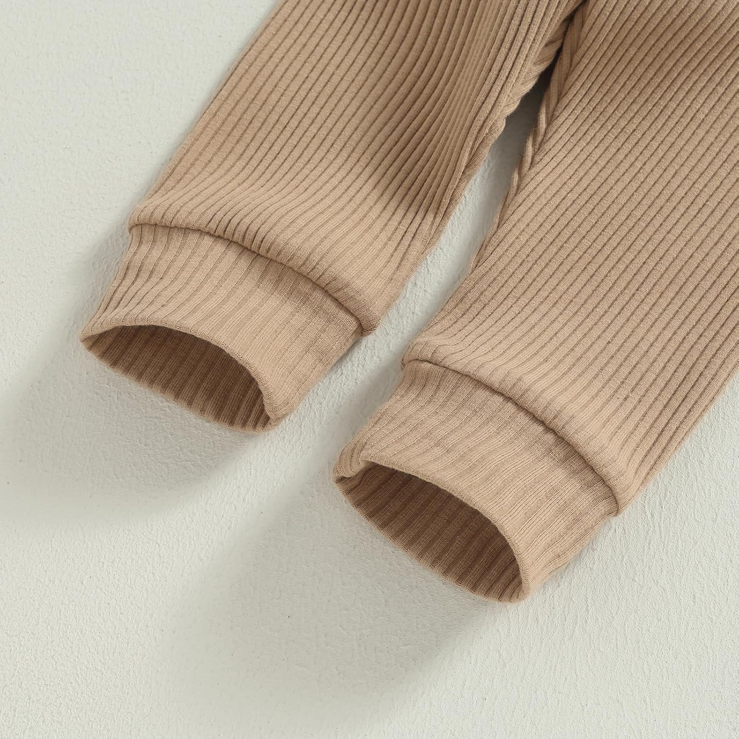 Newborn Baby Boy Girl Clothes Ribbed Knitted Long Sleeve Romper Pants Solid Cotton Infant Fall Winter Outfits 2Pcs - Image 6