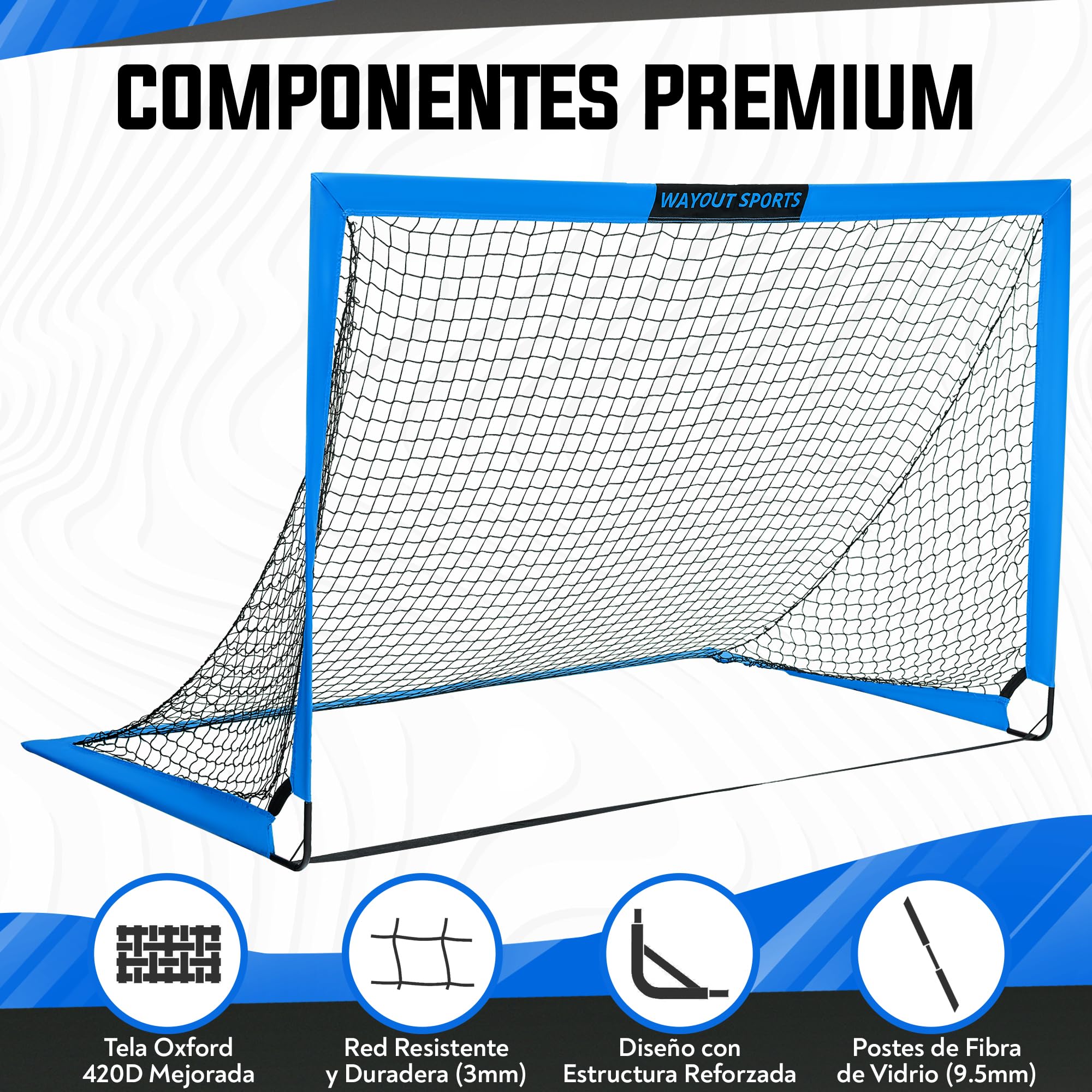 Porterías Fútbol Plegables con Balón e Hinchador