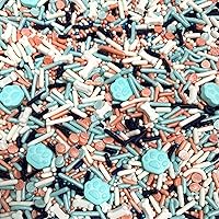 Vista 3 de COOL MOM SPRINKLES Blue Dog Paw Sprinkles (4 onzas) – Gránulos de cumpleaños con temática Bluey para decorar pasteles, cupcakes, galletas y postres