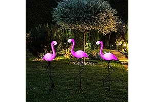 Charming Solar Flamingos for Captivating Yard Decor