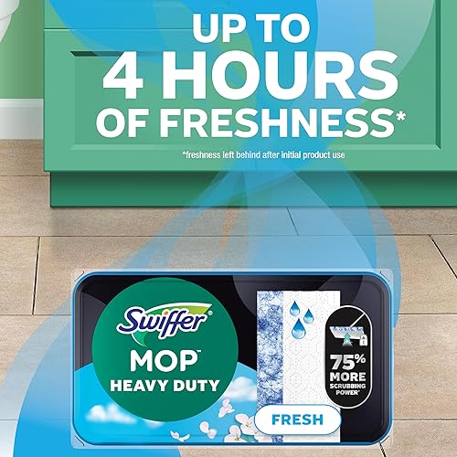 Miniatura 10 de Swiffer Sweep & Mop Deluxe 2 en 1 - Kit de limpieza y limpieza de pisos, incluye 1 dispositivo de barrido, 5 paños de barrido en seco resistentes, 6