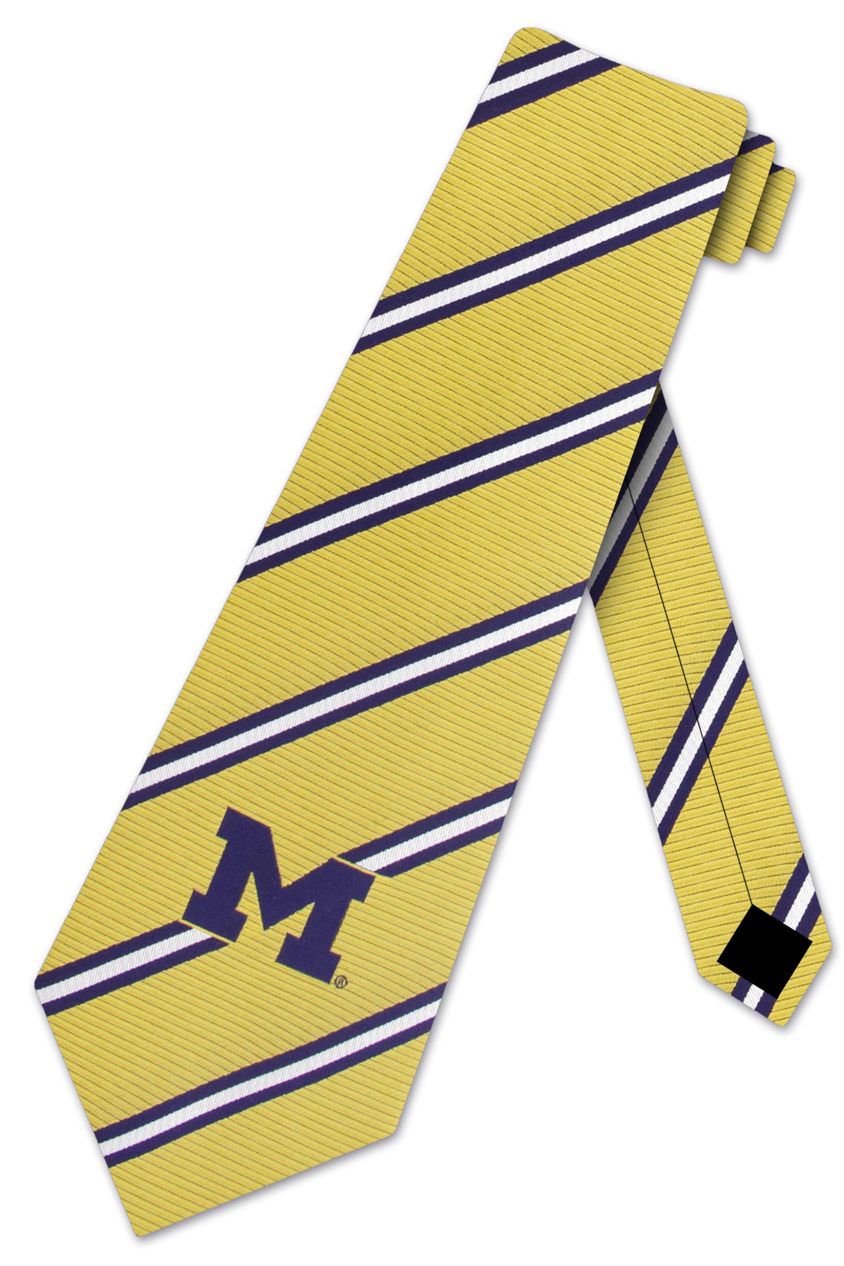 Eagles Wings Michigan Necktie Wolverines Stripe Tie for Men Sports Neckties College Neckties