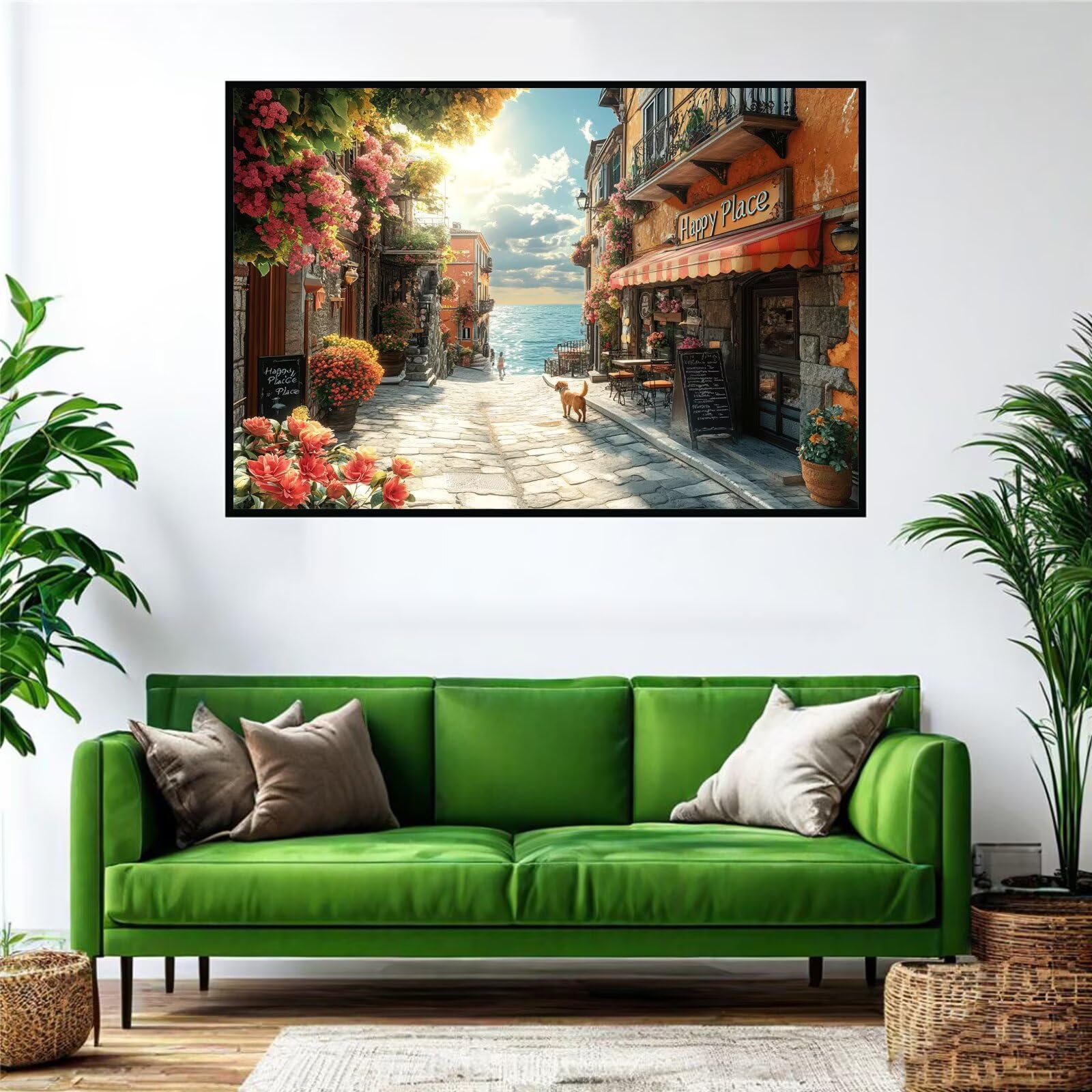 Małe miasto Puzzle 5000 sztuk Dorośli Nad morzem Klasyczne puzzle Panorama Trudno Niemożliwe Ogromna układanka Gra edukacyjna Wyzwanie Zabawka dla dzieci od 14 lat Prezent Mężczyzna Kobieta P-271