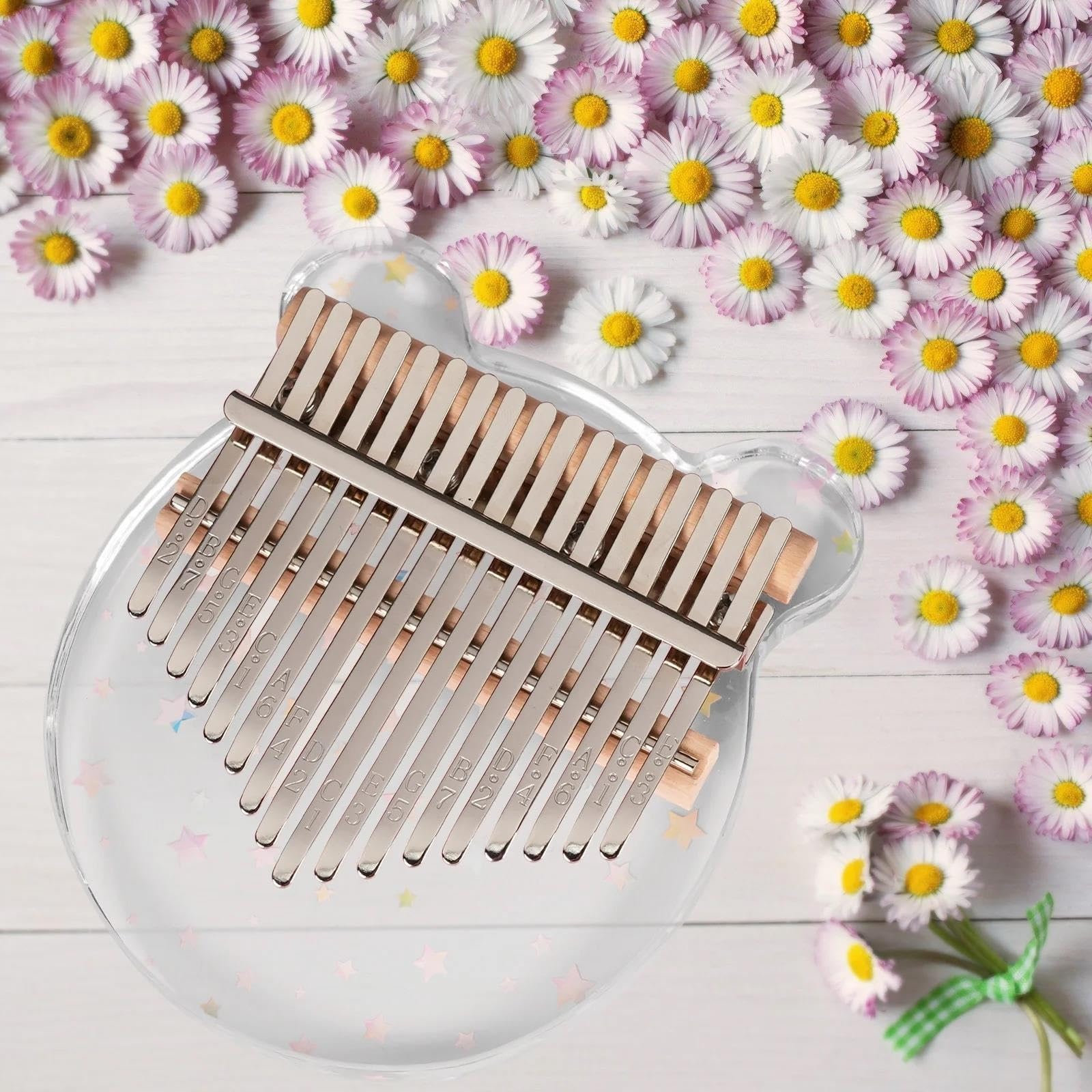 Kalimba 17-klawiszowy Fortepian Palcowy Akrylowy Kalimba Fortepian Instrument Muzyczny Dla Początkujących Dorosłych