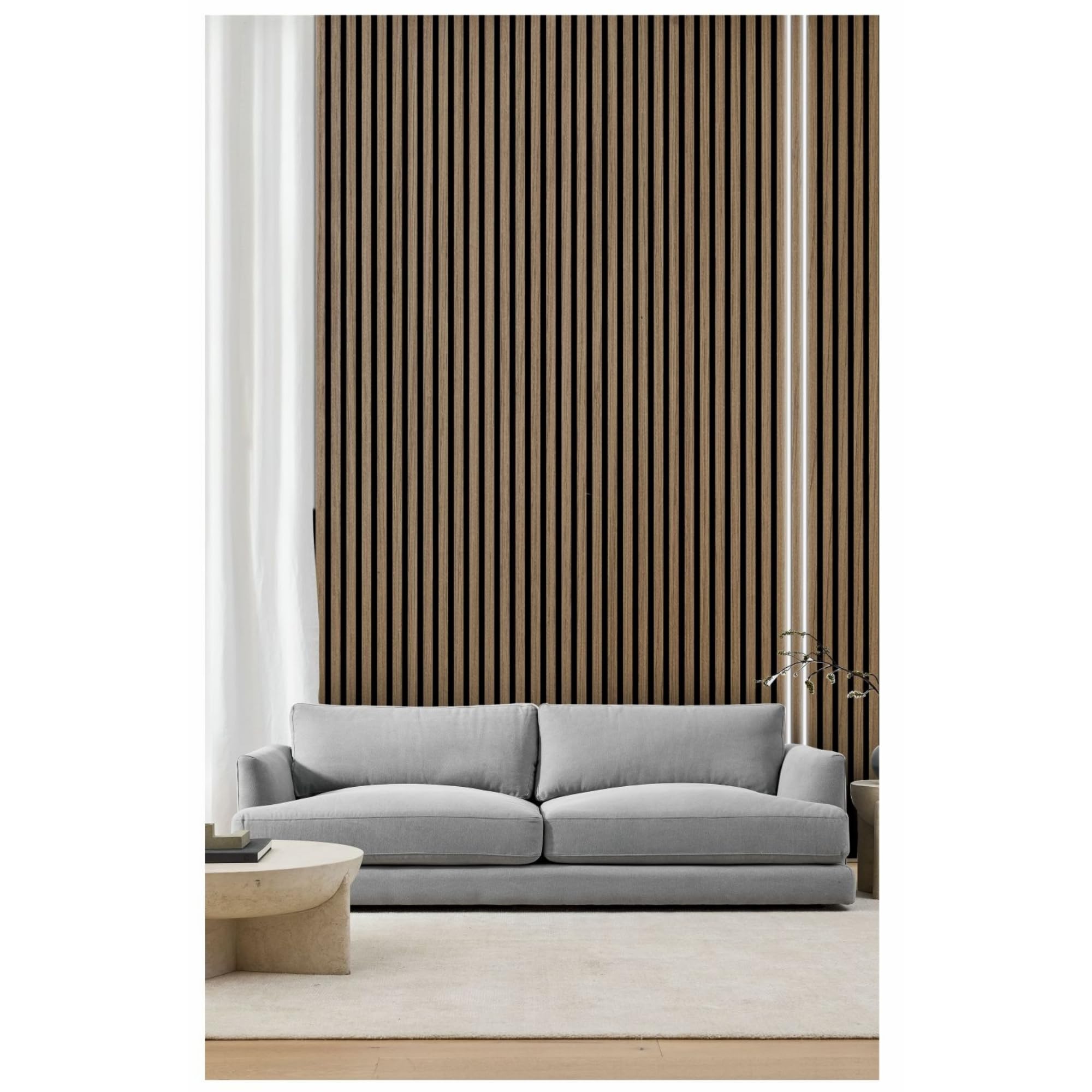 Juego de 4 paneles de pared con efecto de láminas para revestimiento de pared, techo de polímero, plástico, interior y exterior, 30 x 240 cm, encastre lateral, recortables, rígidos, decorativos