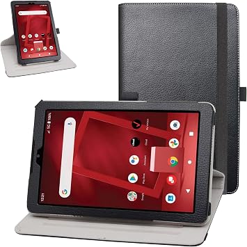 Bige for Orbic Tab8 5G Rotating Case,360 Degree Rotary Stand with Cute Pattern Cover for Orbic Tab8 5G Verizon/Orbic Tab8 5G UW 8-inch Tablet,Black