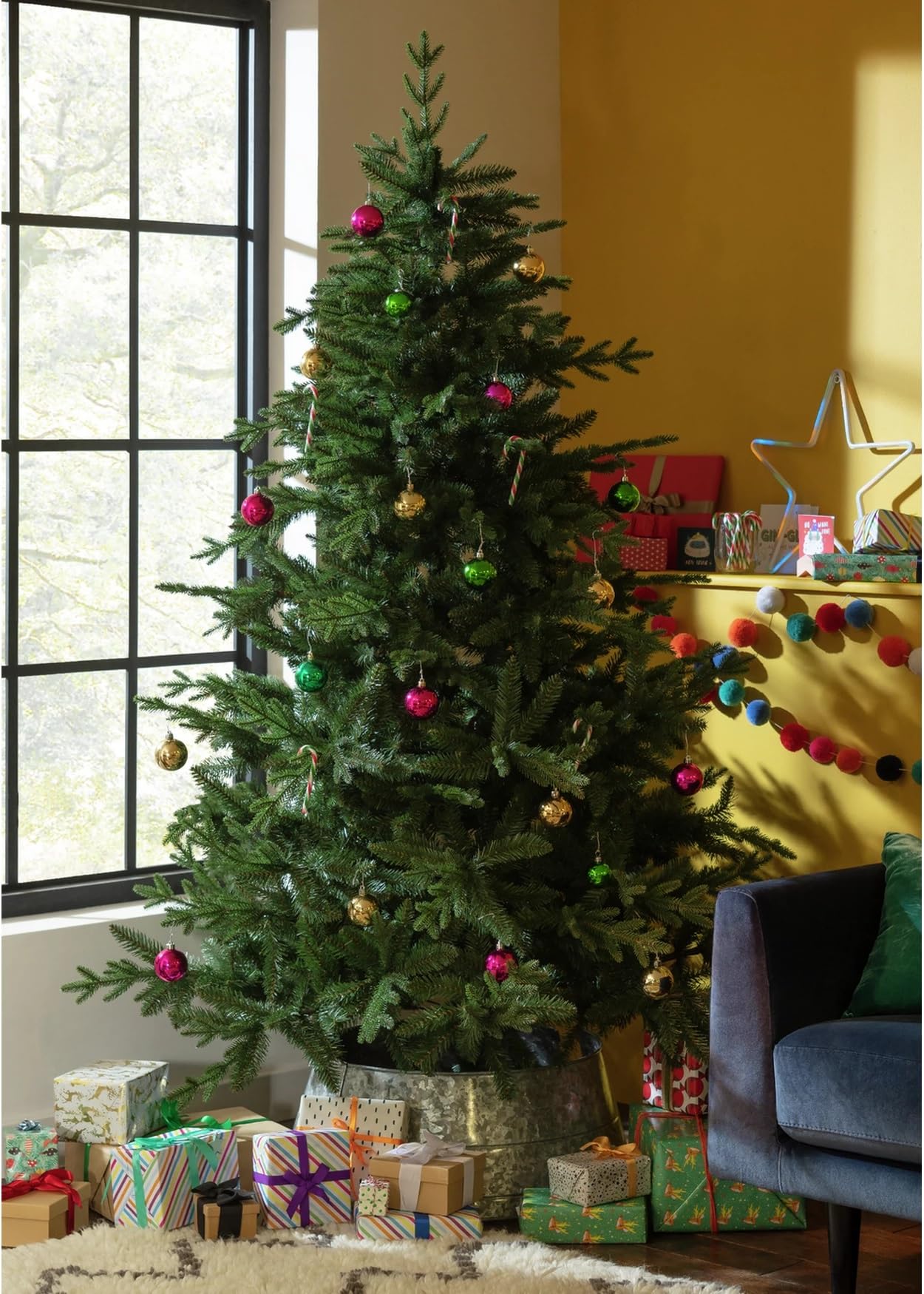 Green Habitat 7Ft Mixed Tip Natural Look Christmas Tree