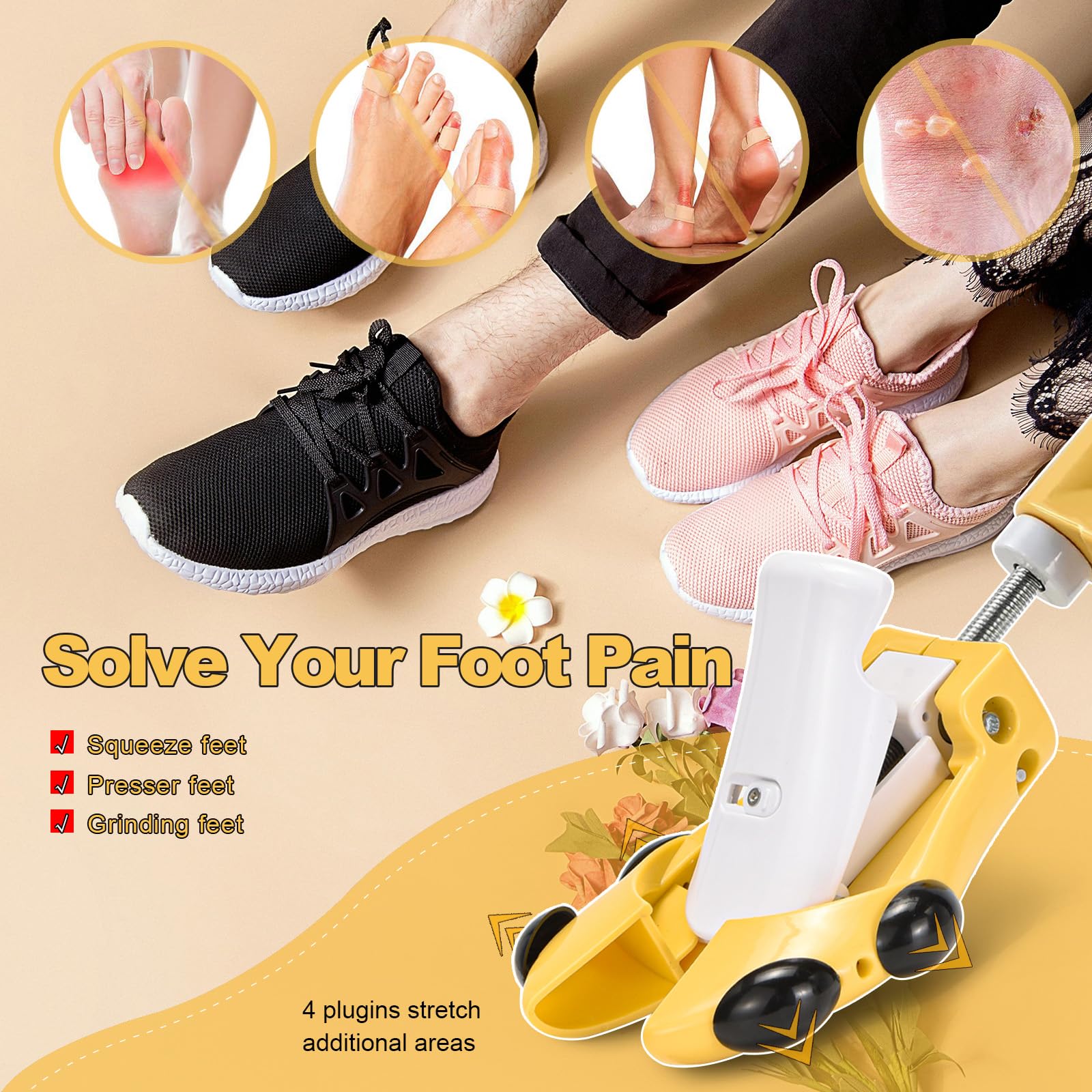 Estirador de zapatos para hombres y mujeres, ancho ajustable en 6 direcciones y árboles de zapatos altos para pies anchos, puntera gruesa