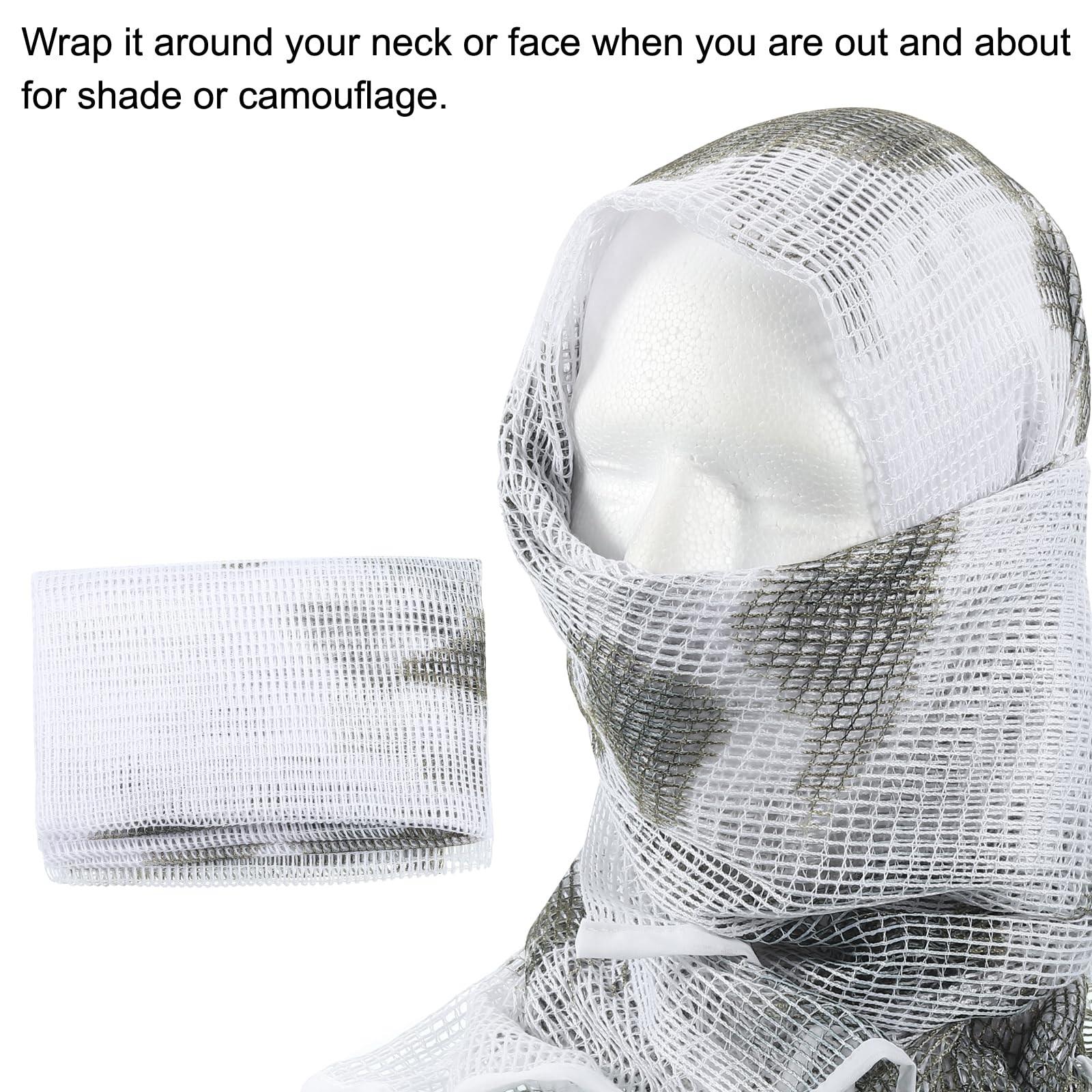 PATIKIL 71"x35" Camouflage Veil Scarf - Image 4