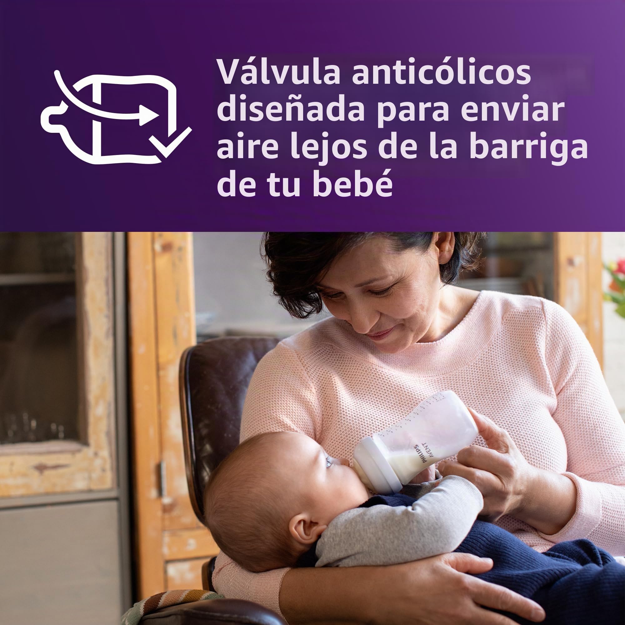 Philips AVENT Natural Response Tetinas para biberón Flujo 3, 1M+, 4 unidades, SCY963/04