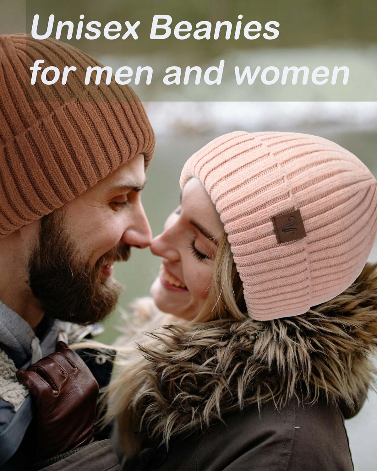 Winter Hats for Women Men, Fleece Lined Cuffed Beanie Winter Knit Wool Beanies Warm Chunky Hat - Image 5