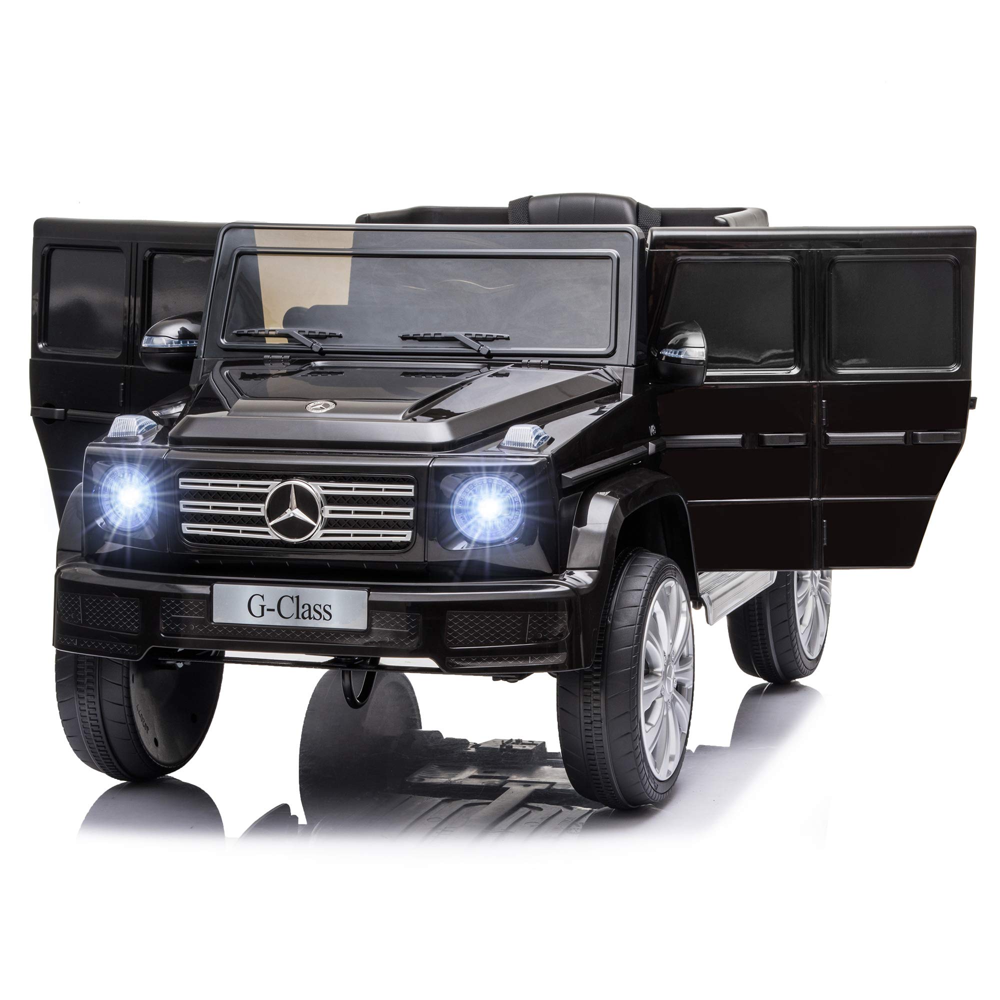 HOMCOM Voiture électrique Enfant véhicule Mercedes Benz 12 V avec - télécommande parentale fournie - V. Max. 5 Km/​h - Effets sonores, Lumineux - Noir