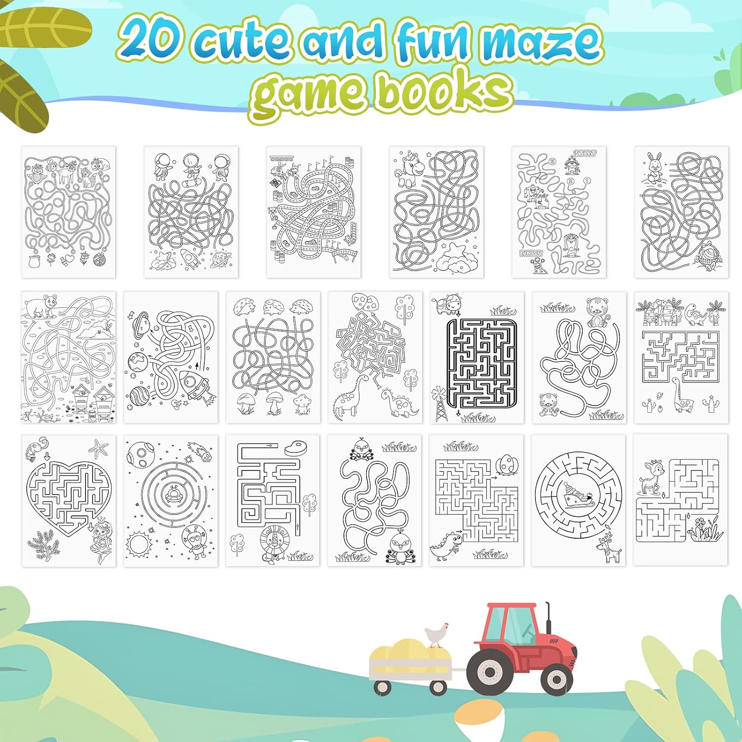 Liliful 144 Pcs Coloring Books Bulk for Kids DlY Art Stress Relief Book image 5