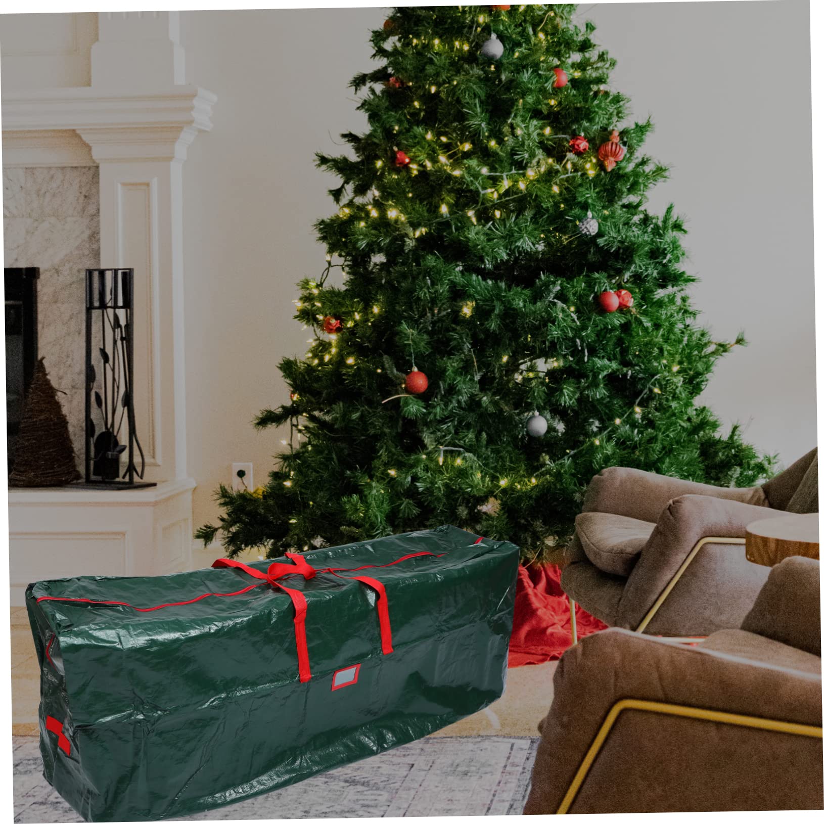 Alipis Organizzatore Per Albero Di Natale Pratico Con Cerniera Che Sigilla La Per La Conservazione Dopo Natale