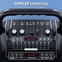Wowstar Karaoke készlet 2 mikrofonnal, hordozható Bluetooth hangszóró színes fényekkel, TF/USB FM AUX, TWS felnőtteknek és gyerekeknek 7