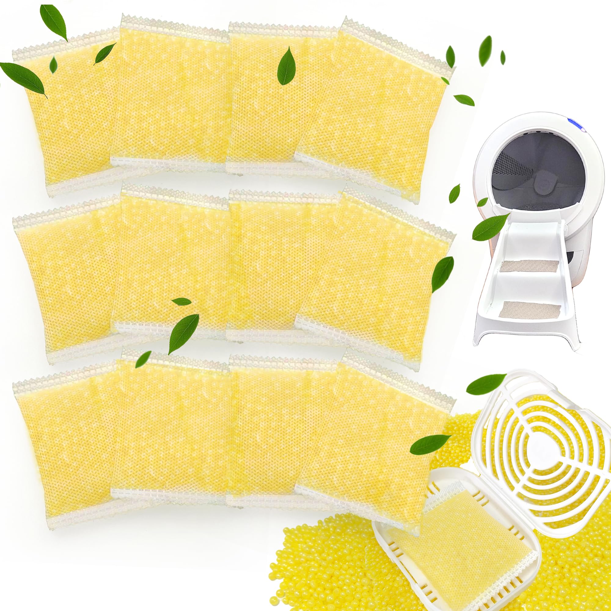 NewKe 12PCS Odor Remover Refills for Whisker OdorTrap Pod and for Litter-Robot, Cat Toilet Odor Eliminates Deodorizing Compatible with Traditional Litter Boxes, 12 Pack Litter Deodorizer, Pet Gift