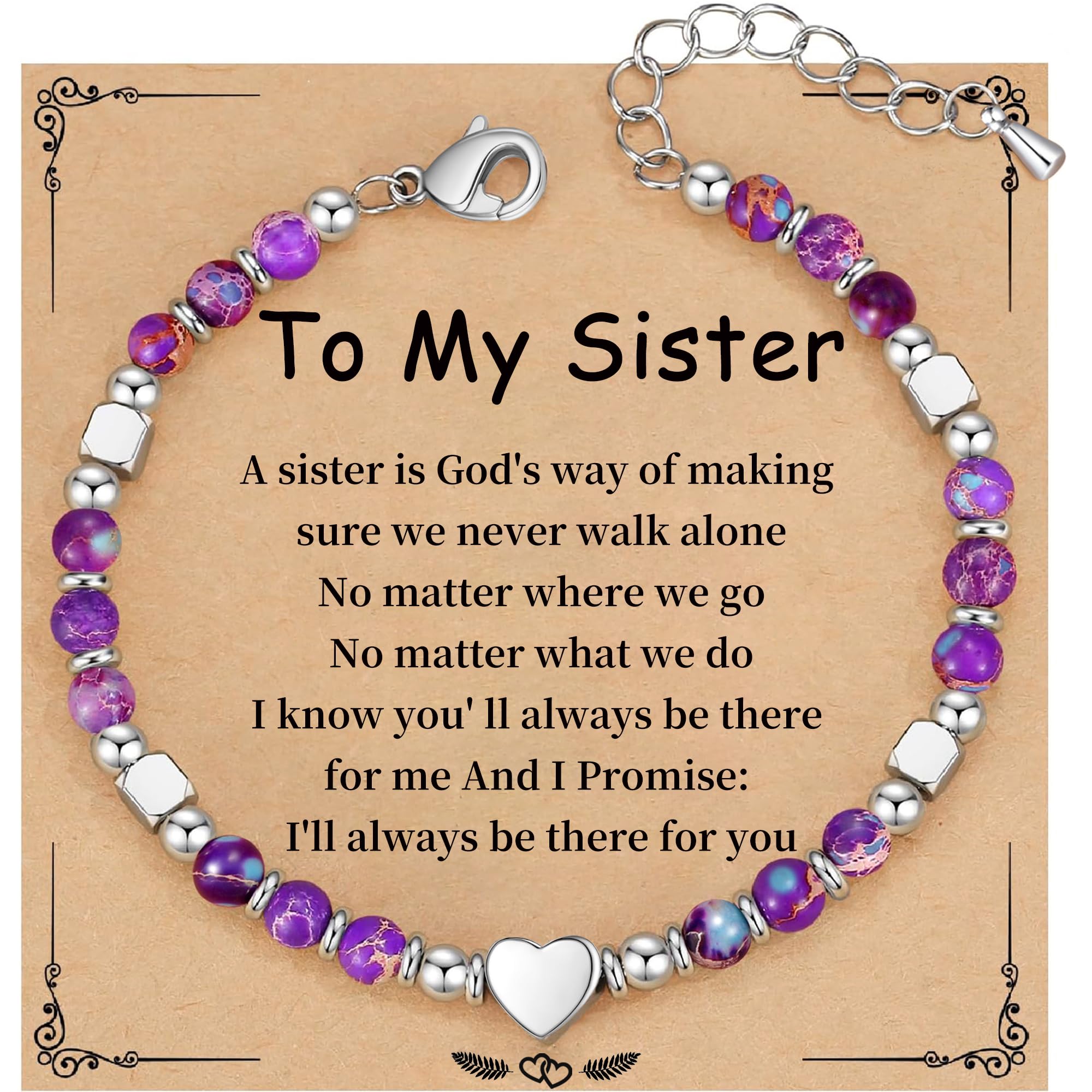 Best Friend Bracelet Gifts for Women Sister Bestie, Christmas Gift for Teens Mom Daughter Granddaughter Birthday Gift for Her Stocking Stuffers