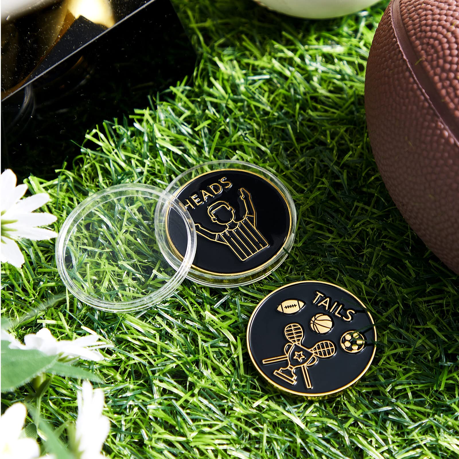 Amazon | Jexine 審判フリップコイン 2個 ポータブル 防錆 硬質