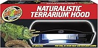 Zoo Med Naturalistic Terrarium Hood 12-Inch - UVB Heat Lamp Compatible with Built-in Reflector for Reptile Terrariums