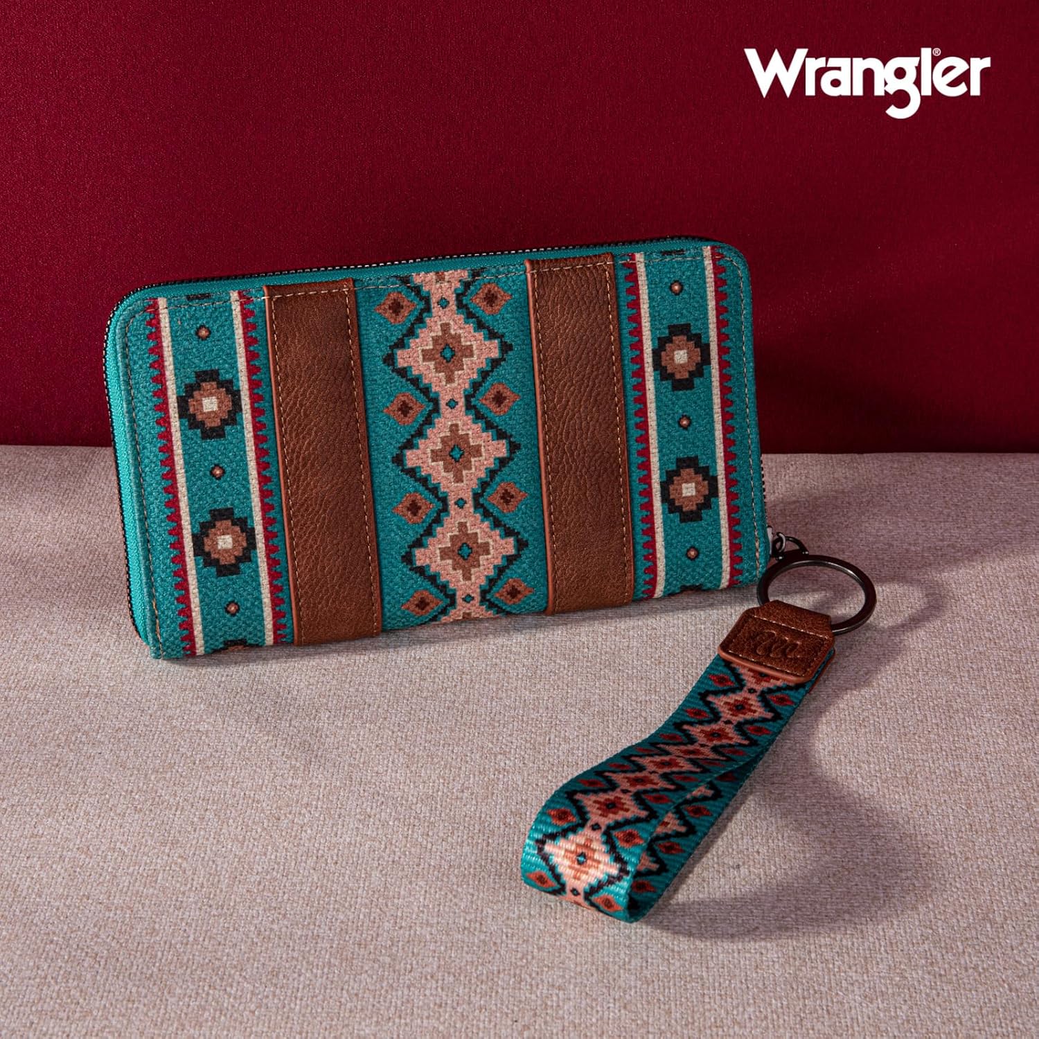 Wrangler Wallet Purse for Women Western Aztec Clutch Wristlet Wallet with Credit Card Holder - Image 6