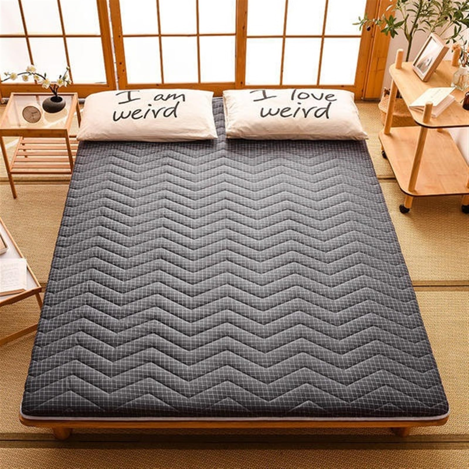 Colchón De Futón, Colchón De Tatami Tradicional Japonés, Colchón De Piso Plegable, Colchón De Cama Ultra Suave, Tapete De Tatami Doble Individual, Camping, Hogar (Color : A, Size : 100X200cm)